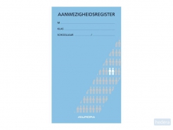 Mano aanwezigheidslijst Nederlandstalig, ft 15,5 x 26 cm, 90 g/mÂ², 48 bladzijden