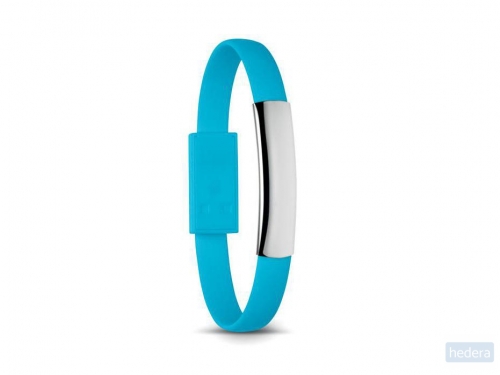 Armband met micro USB Cablet, turquoise