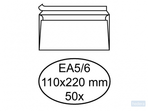 Envelop Quantore Excellent EA5/6 110x220mm zelfklevend 50st.