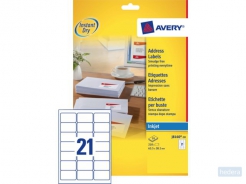 Etiket Avery J8160-10 63.5x38.1mm wit 210stuks