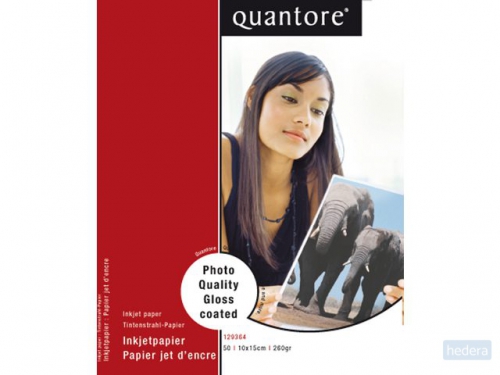 Fotopapier Quantore 10x15cm glans 50vel 245gr