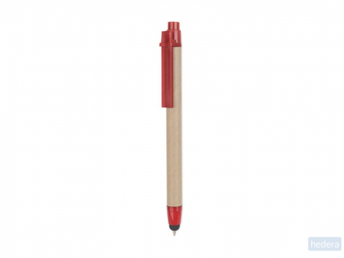 Gerecycled kartonnen touch pen Recytouch, rood