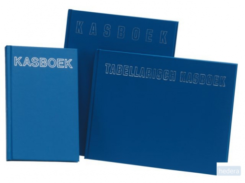 Kasboek tabellarisch 210x160mm 96blz 8 kolommen blauw