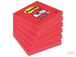 Memoblok 3M Post-it 654-SSPO Super Sticky 76x76mm Poppy