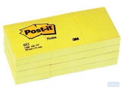 Post-it Notes, ft 38 x 51 mm, geel, blok van 100 vel