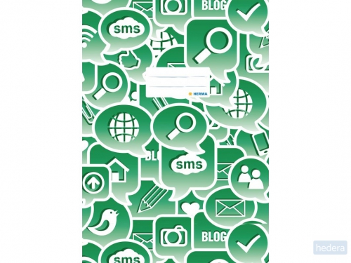 Schriftkaft Herma A4 Social Icons groen