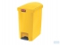 Slim Jim Step On container End Step Rubbermaid kunststof 30 ltr, geel