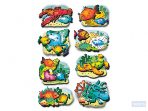 HERMA 6292 Stickers waterdieren, 3D Folie