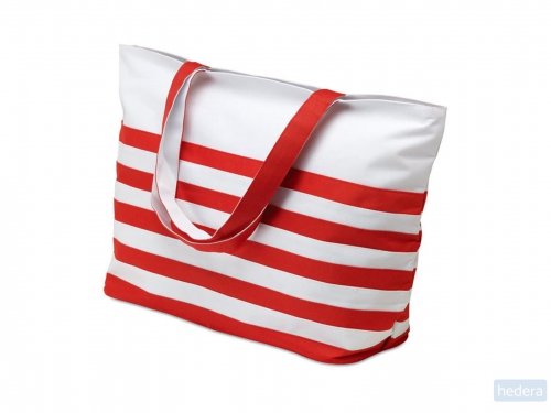 Strandtas in marine uitvoering Antibes, rood