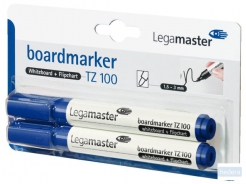 Viltstift Legamaster TZ100 whiteboard rond blauw 1.5-3mm 2st