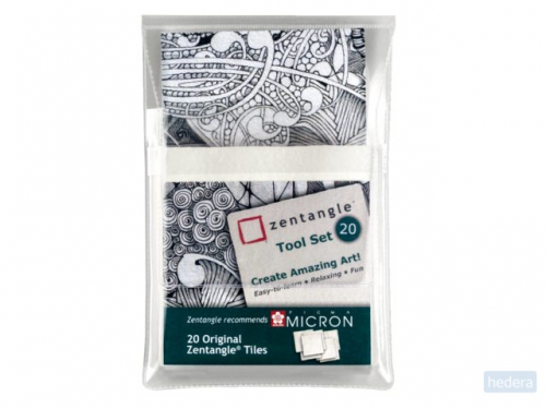 Sakura Zentangle tiles 20 delig wit